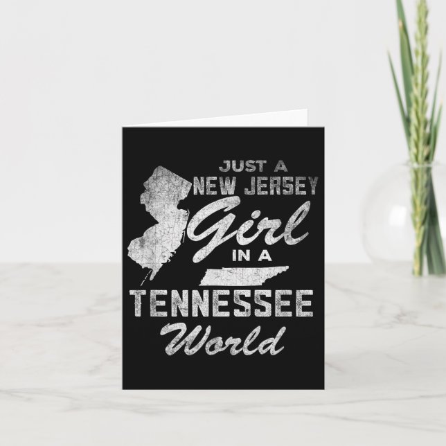 Tarjeta Funny Quote Just A New Jersey Girl In A Tennessee  (Anverso)