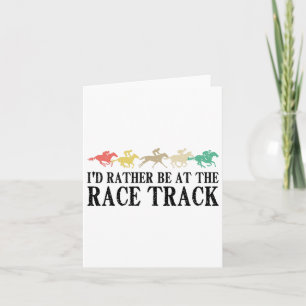 Tarjeta Funny Race Track Horse Carreras Regalo Hombres Muj
