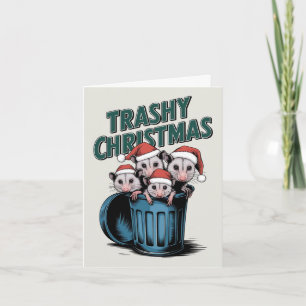 Tarjeta Funny Racoon Navidades