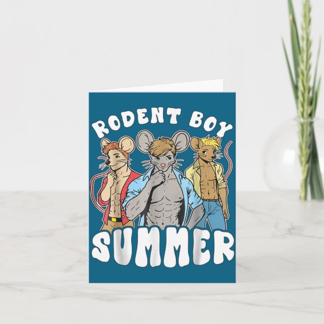 Tarjeta Funny Rat Lover Quote Rodent Boy Summer Cool Vacat (Anverso)