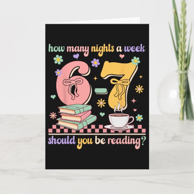 Tarjeta Funny Reading 67 Teacher Six Seven Reading 6 7 Boo (Anverso)