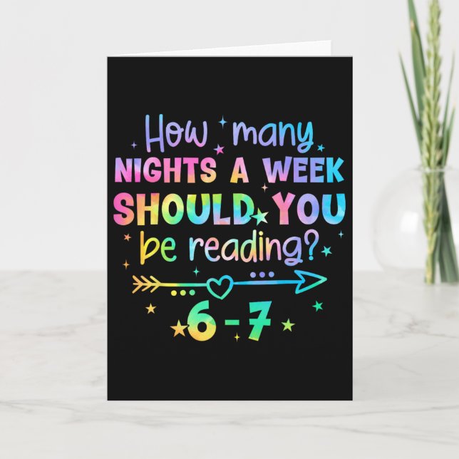 Tarjeta Funny Reading 67 Teacher Six Seven Reading 6 7 Boo (Anverso)