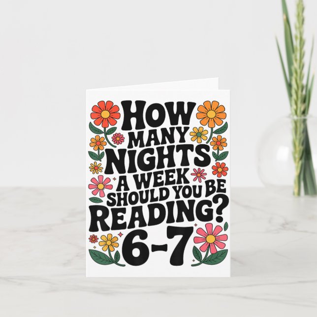 Tarjeta Funny Reading 6 7 Six Seven Meme Englieacher Book  (Anverso)