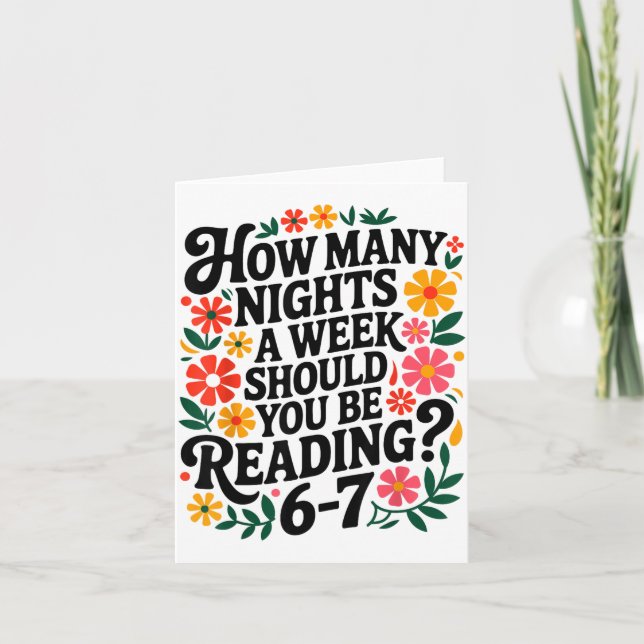 Tarjeta Funny Reading 6 7 Six Seven Meme Englieacher Book  (Anverso)