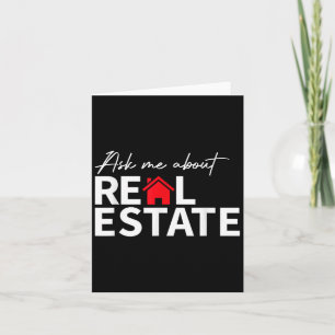 Tarjeta Funny Realtors del agente inmobiliario me pregunta