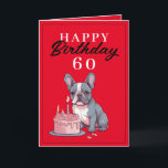 Tarjeta Funny Red and Black Bulldog Husband Cumpleaños<br><div class="desc">Funny Red and Black Bulldog Husband Birthday , un diseño divertido y genial hecho para cualquiera que busque una tarjeta de cumpleaños única para su esposo en su cumpleaños. El diseño es llamativo, cuenta con un bonito bulldog francés con una tarta de cumpleaños, además de información de texto editable. Si...</div>