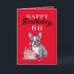 Tarjeta Funny Red and Black Bulldog Husband Cumpleaños<br><div class="desc">Funny Red and Black Bulldog Husband Birthday , un diseño divertido y genial hecho para cualquiera que busque una tarjeta de cumpleaños única para su esposo en su cumpleaños. El diseño es llamativo, cuenta con un bonito bulldog francés con una tarta de cumpleaños, además de información de texto editable. Si...</div>