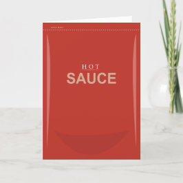 Tarjeta Funny Red Hot Sauce Packet Valentine Day Card
