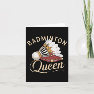 Tarjeta Funny Reproductor de Badminton Ama el diseño del t