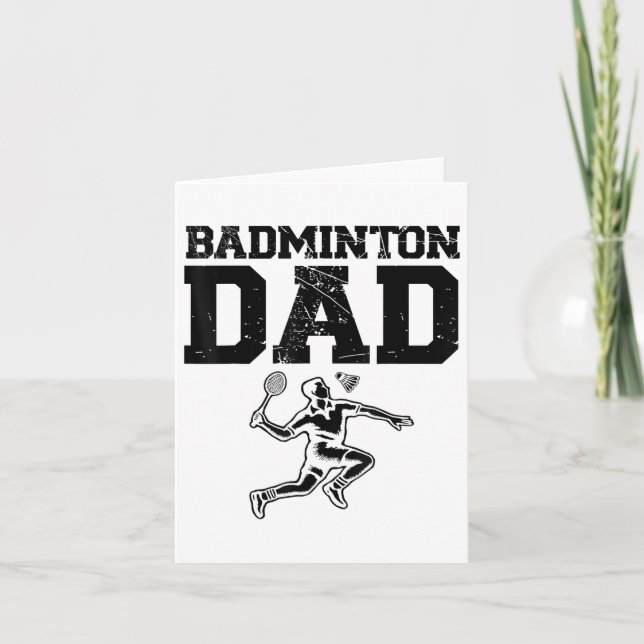 Tarjeta Funny Reproductor de Badminton Love Shuttle Diseño (Anverso)