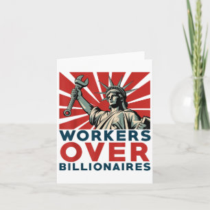Tarjeta Funny resiste a los trabajadores antimultimillonar