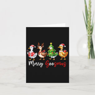 Tarjeta Funny Retro Merry Goosemas Navidades Silly Goose X