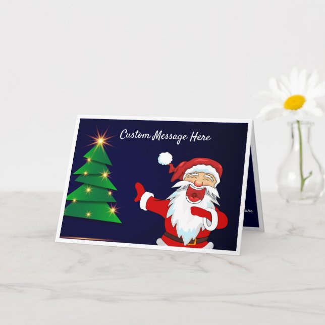 Tarjeta Funny riéndose de la fiesta del árbol de Navidad d (Planta pequeña)