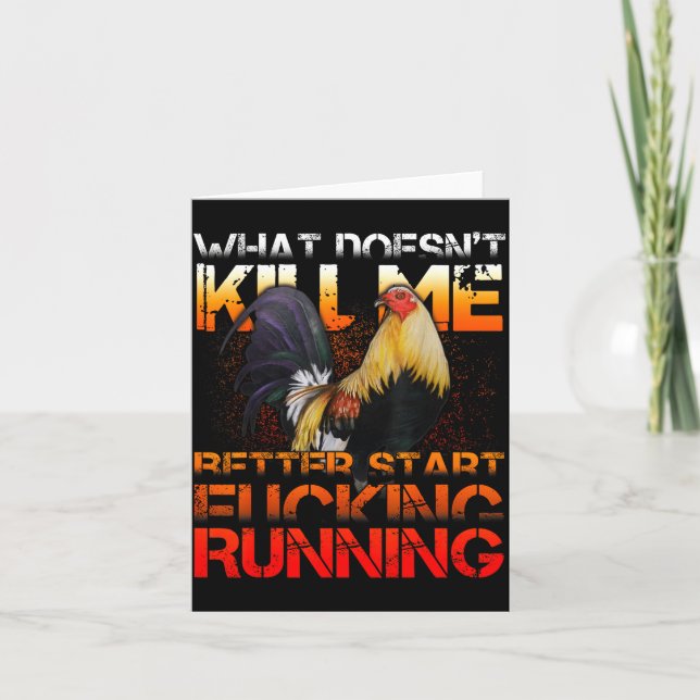 Tarjeta Funny Rooster Fight  (Anverso)