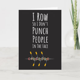 Tarjeta Funny Rower Cards Bote Vintage Rowing Crew