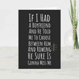 Tarjeta Funny Rowing Cards Bot Ladies Carreras en lancha m