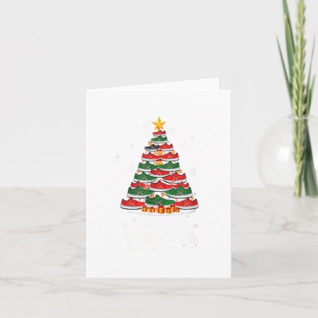 Tarjeta Funny Running Scute Ss Cute Sss Christmas Tree Lig (Anverso)