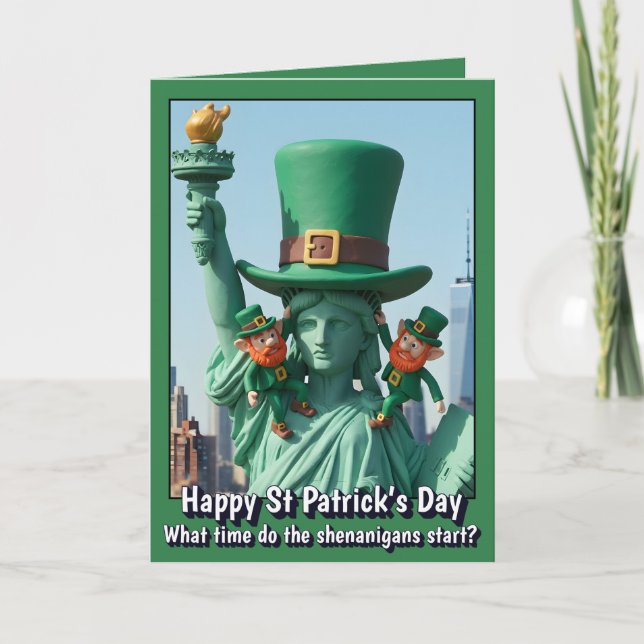 Tarjeta Funny Saint Patrick's Day Card (Anverso)