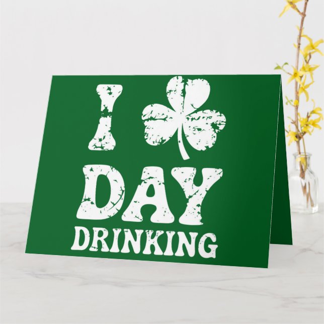 Tarjeta Funny Saint Patricks Day Fiesta St Pats Graciosa B (flor amarilla)