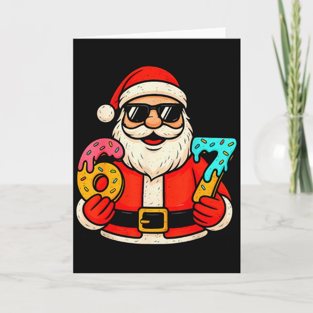 Tarjeta Funny Santa 67 Ice Cream Drip Christmas Xmas Teens (Anverso)