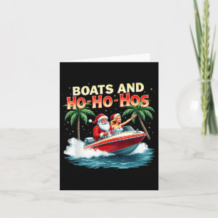 Tarjeta Funny Santa Boats Y Navidades Ho Hos