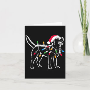 Tarjeta Funny Santa Labrador Recuperador Navidades Luces s