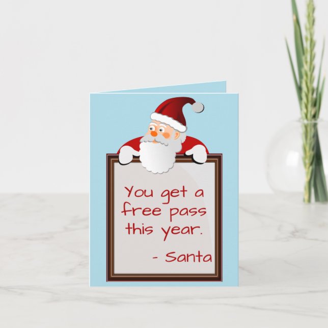 Tarjeta Funny Santa Message Navidades (Anverso)
