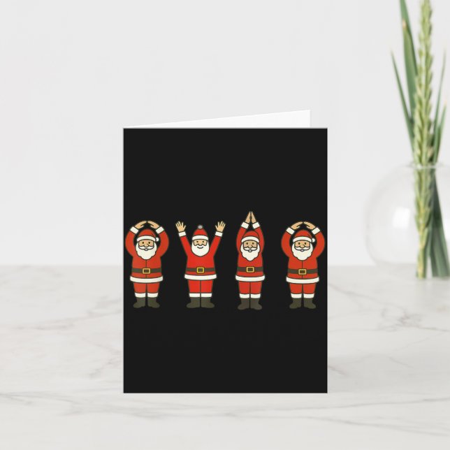 Tarjeta Funny Santa Ohio Midwestern Party O-h-i-o Christma (Anverso)