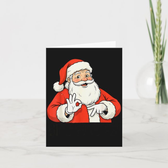 Tarjeta Funny Santa Says Six Seven Christmas 67 Meme Xmas  (Anverso)