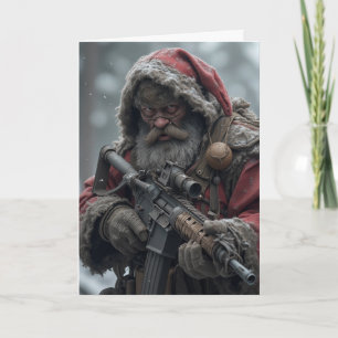 Tarjeta Funny Santa Segunda Enmienda Personalizados Navida