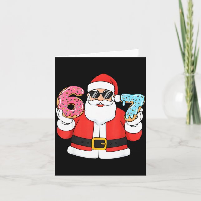 Tarjeta Funny Santa Six Seven 67 Ice Cream Drip Christmas  (Anverso)