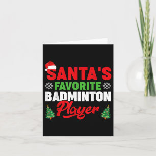 Tarjeta Funny Santas Navidades del jugador favorito de Bad
