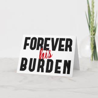 Tarjeta Funny Sarcastic His Valentine's Greeting