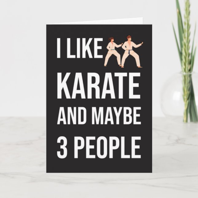 Tarjeta Funny Sarcastic Karate Cards Martial Arts Fighter (Anverso)