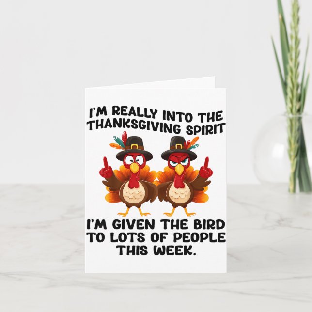 Tarjeta Funny Sarcastic Novelty Tee I've Given The Bird Me (Anverso)