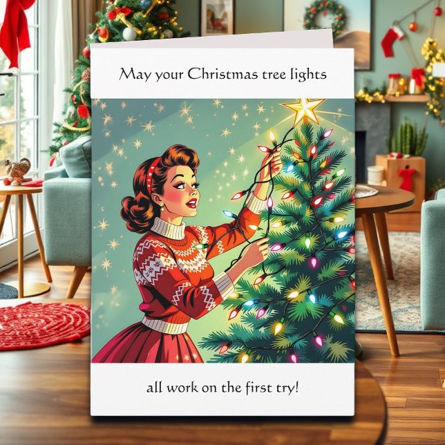 Tarjeta Funny Sarcastic Retro Christmas Humor (Subido por el creador)