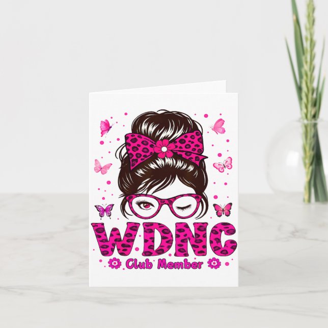 Tarjeta Funny Sarcastic We Do Not Care Proud Member Of Wdn (Anverso)
