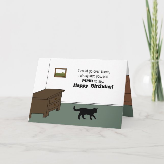 Tarjeta Funny Sassy Cat Snarky Happy Birthday Cat Lover (Anverso)