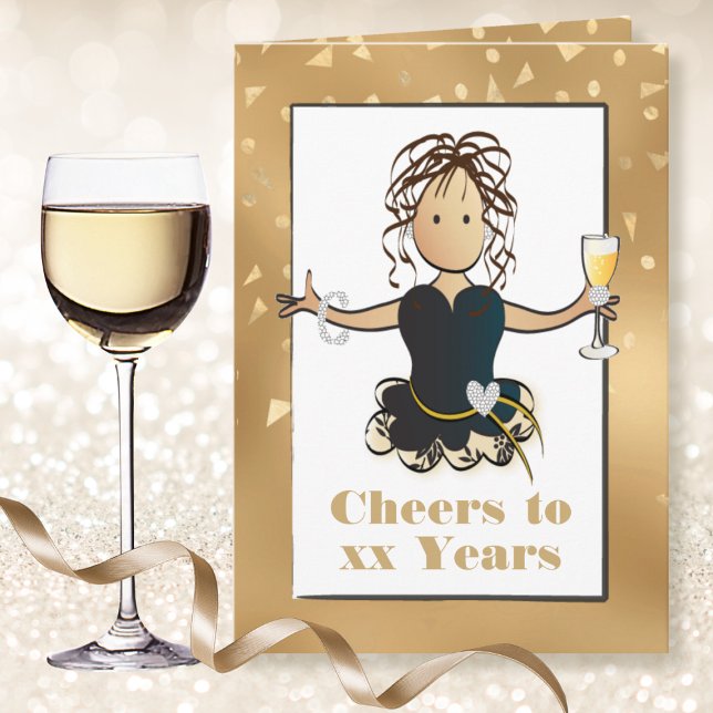 Tarjeta Funny Sassy Classy Gold Purpurina Personalizado Cu (Subido por el creador)