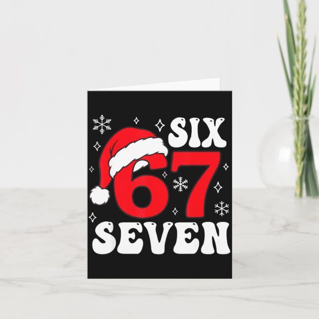 Tarjeta Funny Saying Six Seven Christmas 67 Meme Xmas Boys (Anverso)