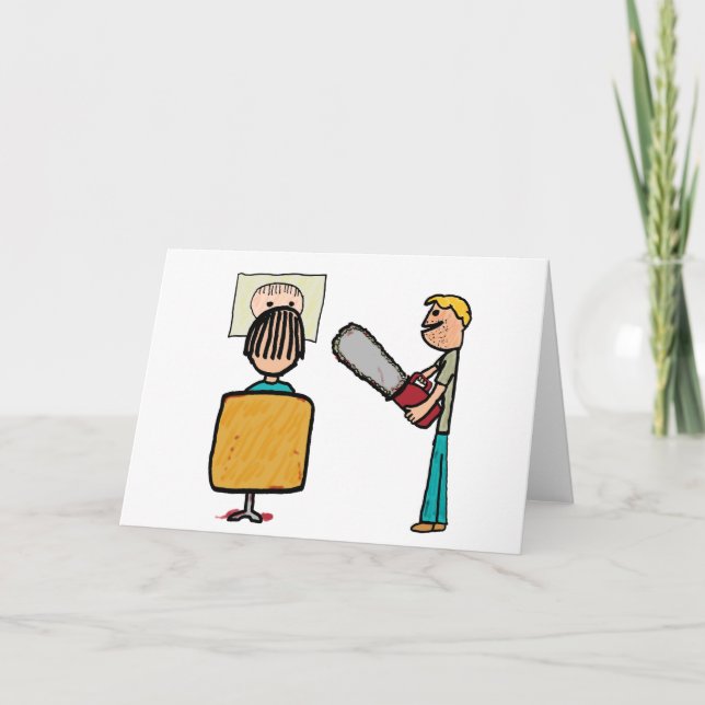 Tarjeta Funny Scary Barber Sweeney Todd (Anverso)