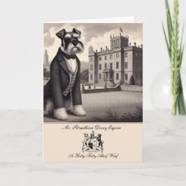 Tarjeta Funny Schnauzer Jane Austen Greetings Card
