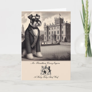 Tarjeta Funny Schnauzer Jane Austen Greetings Card