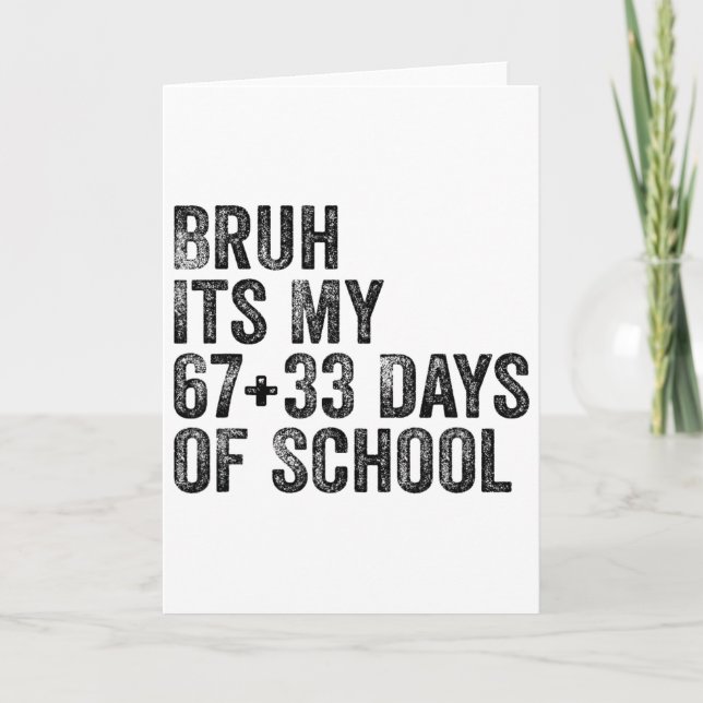 Tarjeta Funny School Countdown Student Teacher Clroom Humo (Anverso)