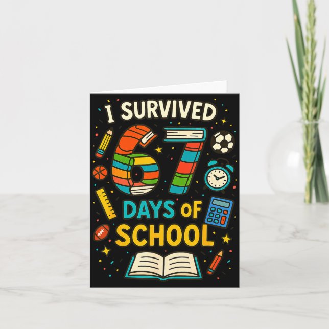 Tarjeta Funny School Six Seven Meme Student Teacher Joke 6 (Anverso)