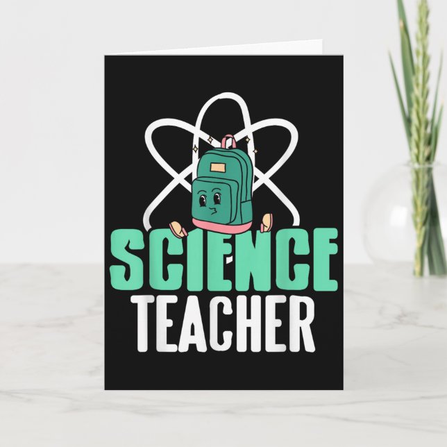 Tarjeta Funny Science Teacher Backpack School Humor  (Anverso)