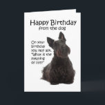 Tarjeta Funny Scottie Birthday Card<br><div class="desc">Esta divertida tarjeta de cumpleaños de Scottish Terrier es perfecta para cualquier amante de Escocia.</div>