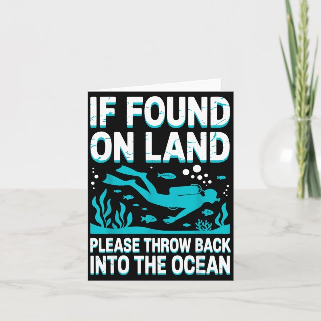 Tarjeta Funny Scuba Diving Art For Men Women Scuba Dive Sc (Anverso)