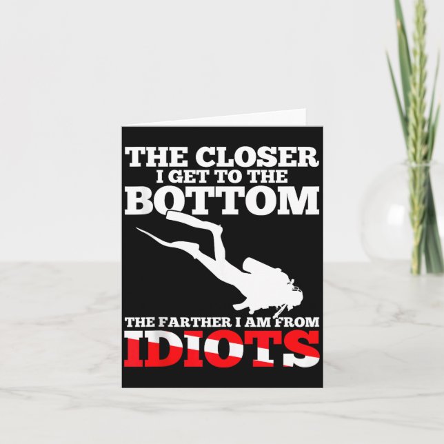 Tarjeta Funny Scuba Diving Flag Dive Quote Scuba Diver Gif (Anverso)