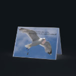 Tarjeta Funny Seagull Birthday card<br><div class="desc">Gulliver la gaviota hizo un largo viaje para dejar de lado esta carta que se le olvidó lo que se suponía que iba a dejar. Divertida tarjeta de cumpleaños,  agrega nombre u otro texto a cualquier lado de la tarjeta. Tarjeta de saludo de personalizable completa para cualquier persona.</div>